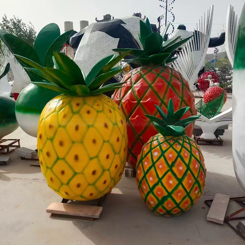 Pineapple Garden Statue fiberglass fruit display