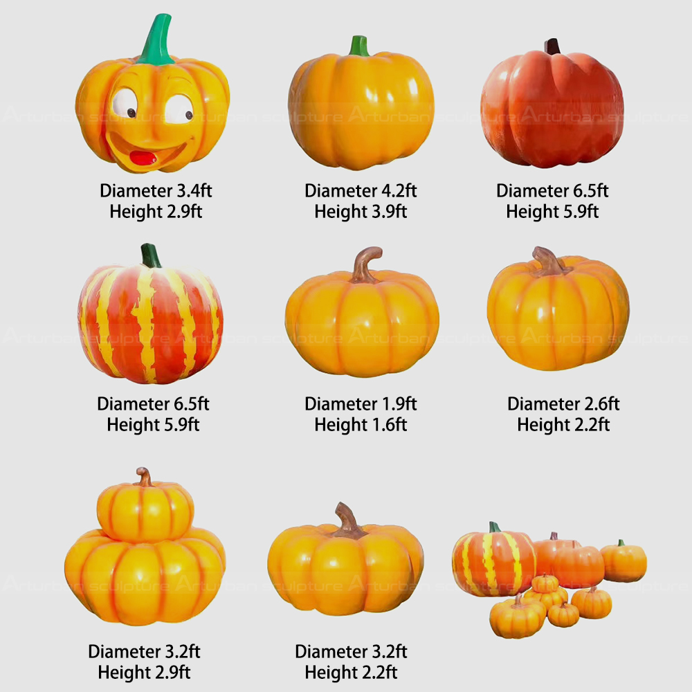 Pumpkin Garden Statue fiberglass collection