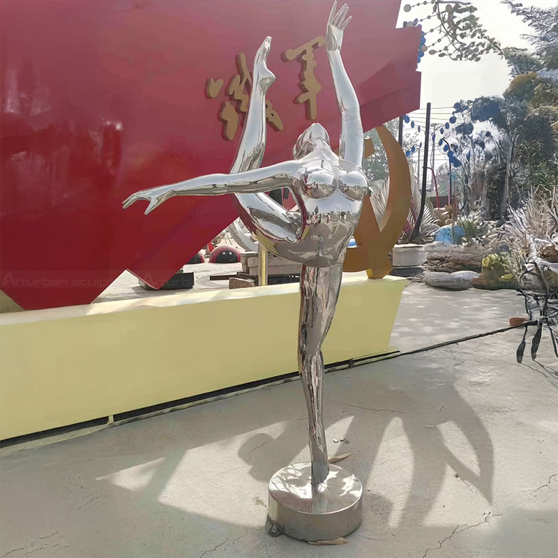 Stainless Steel Statue Ballerina mirror finish
