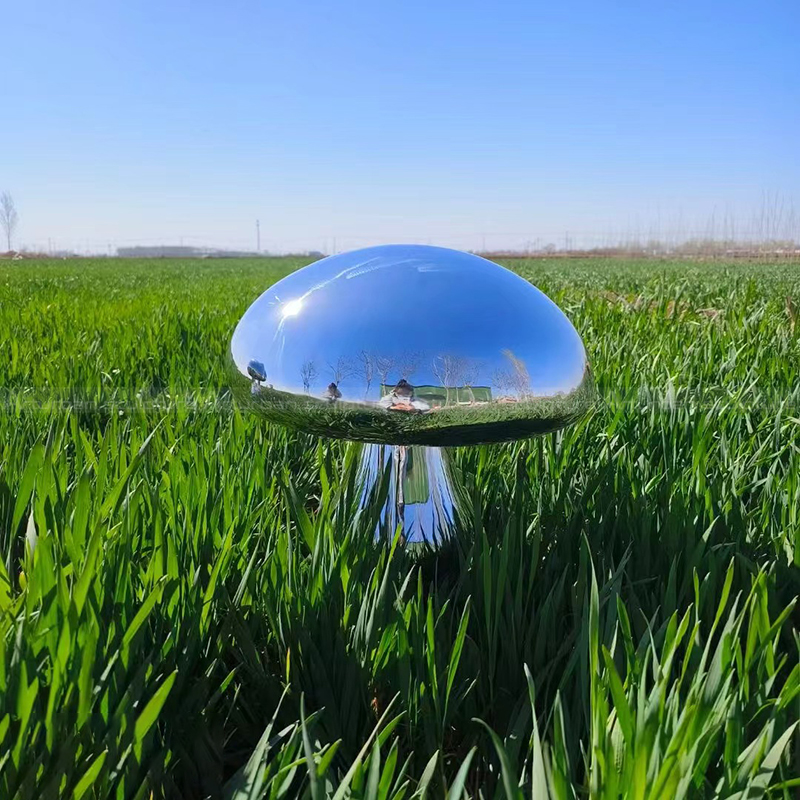 Stainless steel Large Mushroom Lawn Ornament single