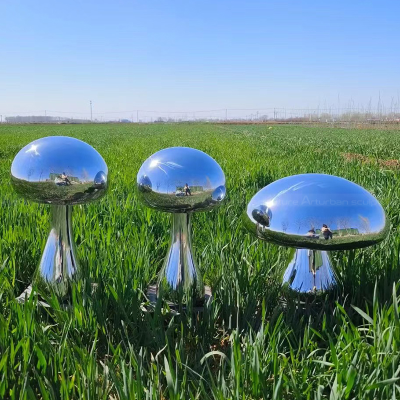 Stainless steel Large Mushroom Lawn Ornaments group