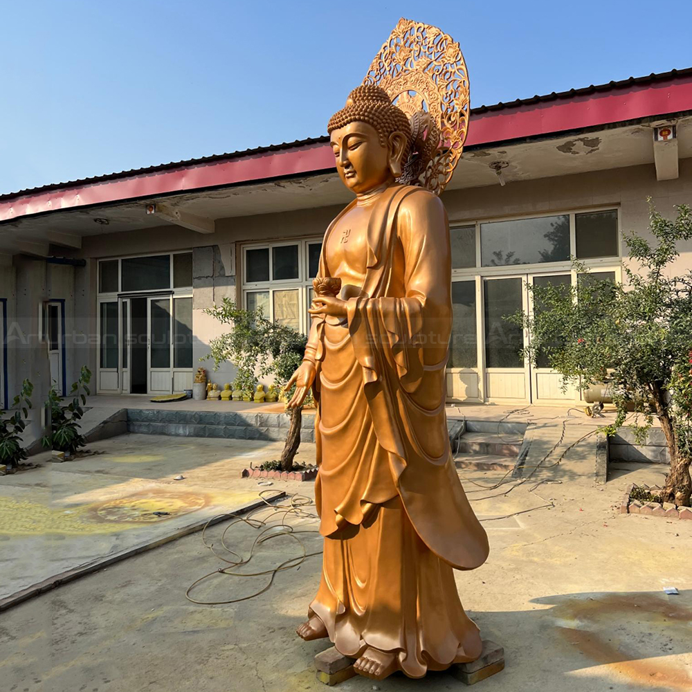 Tall Buddha Garden Statue bronze