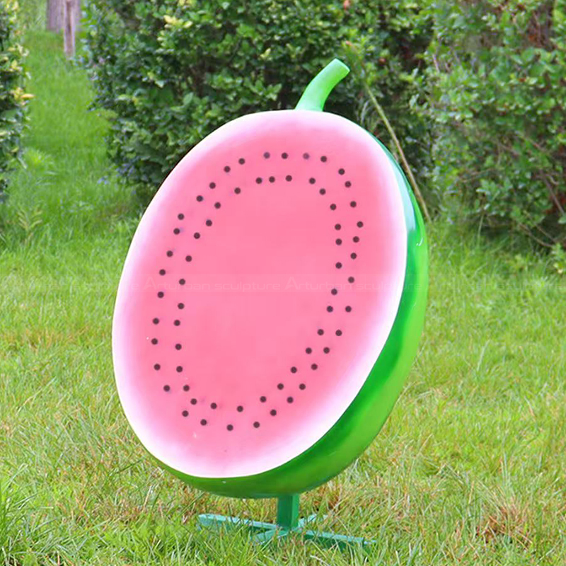 Watermelon Garden Statue fiberglass slice model