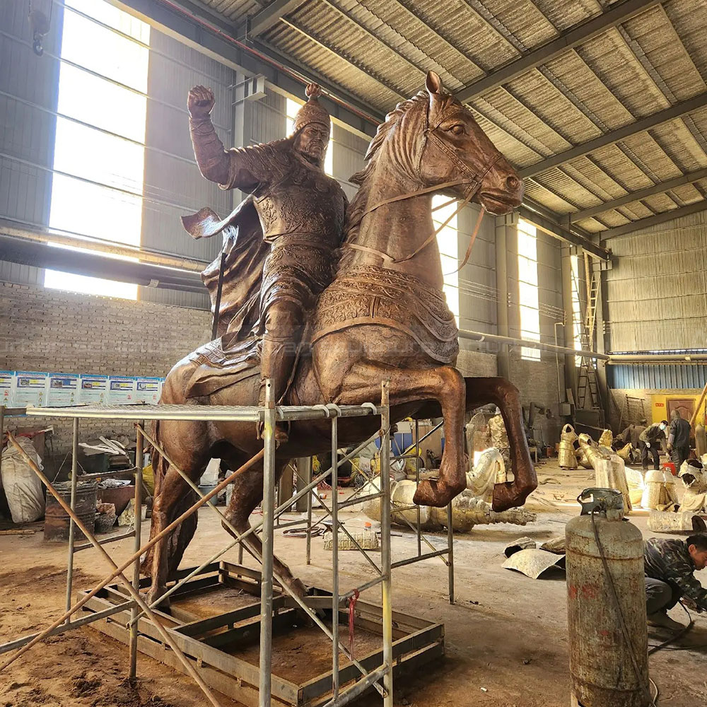 large Bronze General on Horse Statue