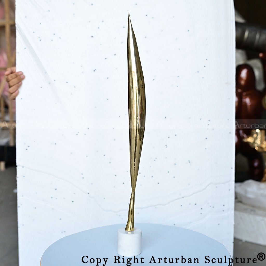 4 Polished brass Bird in Space Sculpture replica