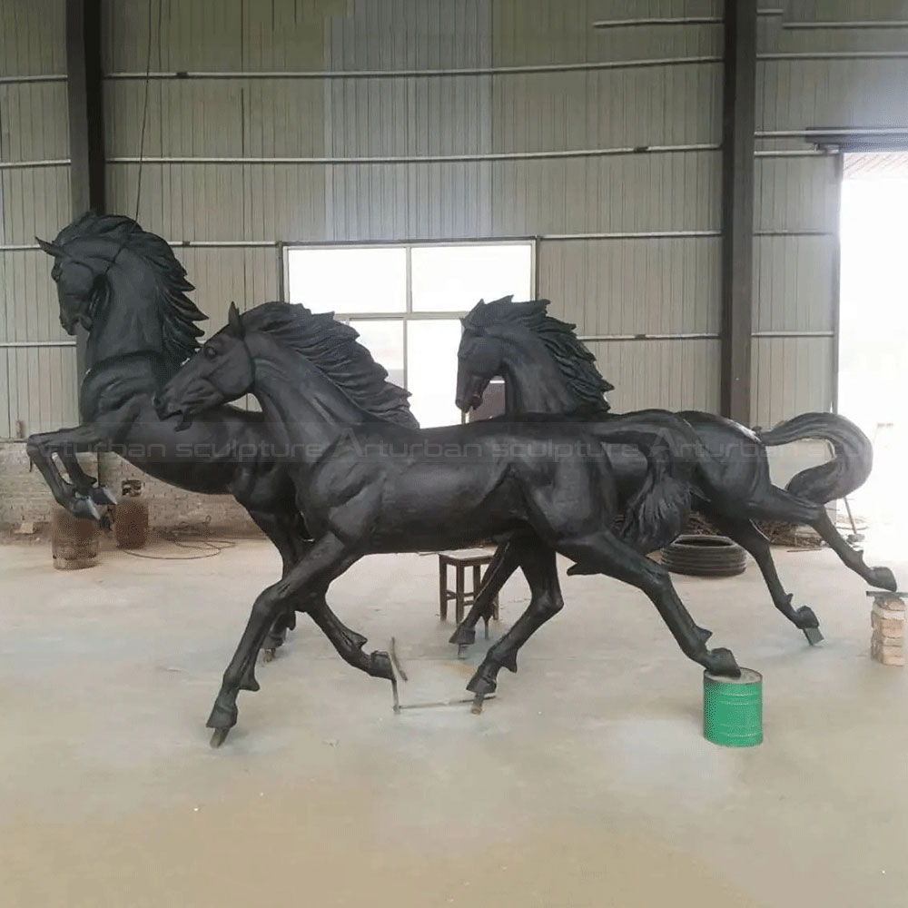 Bronze Running Horse Statue Group