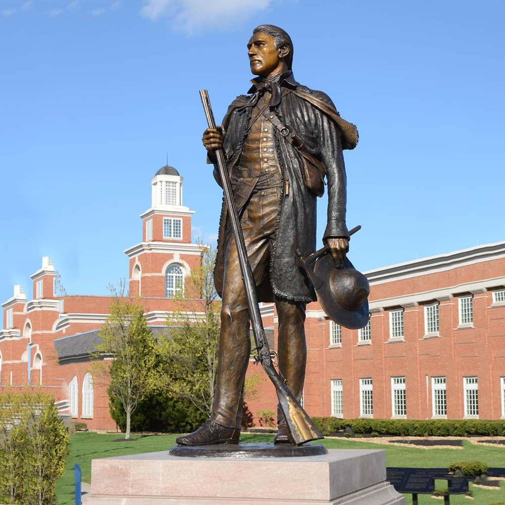 Bronze Sam Houston statue outside Maryville Municipal Center