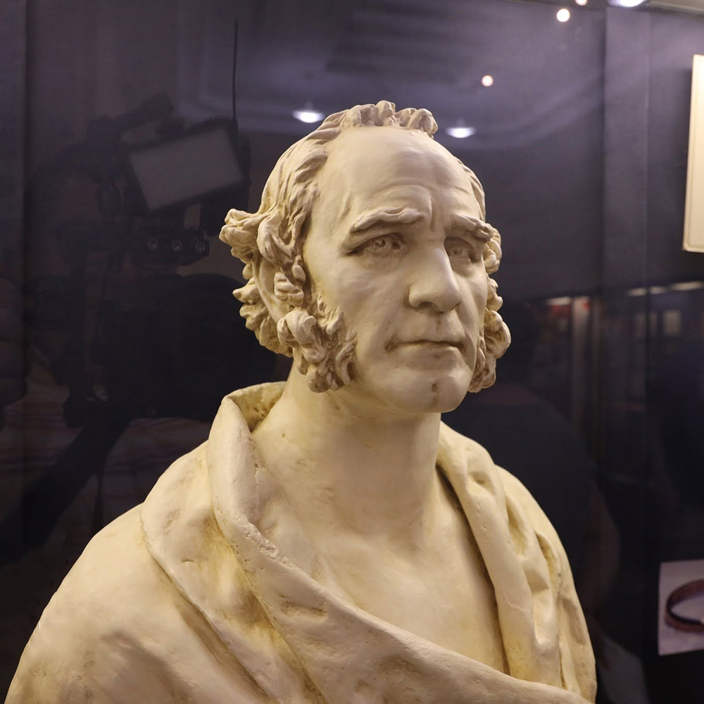 Elisabet Ney plaster portrait of elderly Houston