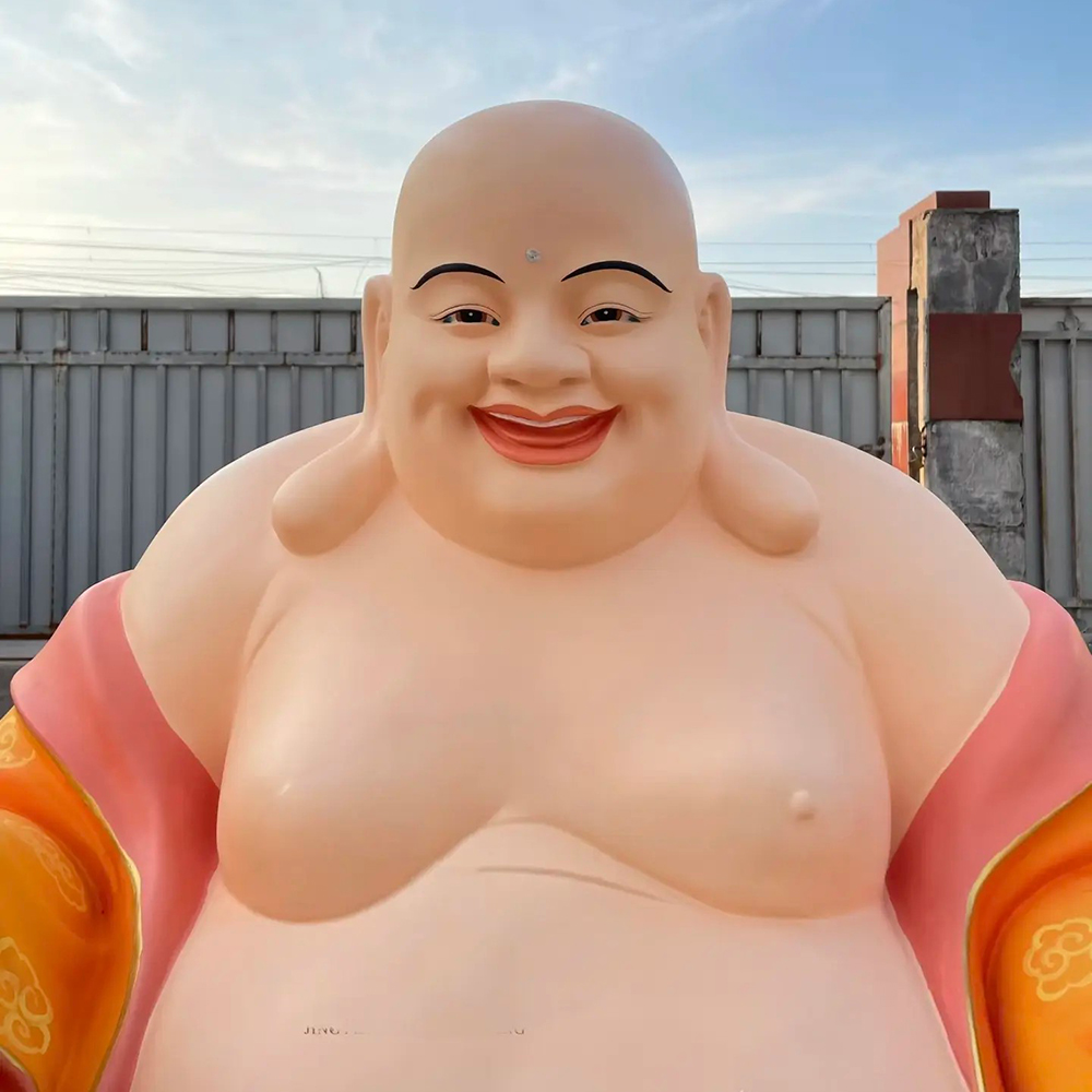 Fiberglass Big Belly Buddha Statue smiling face