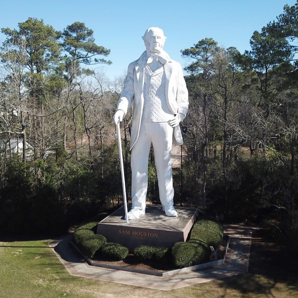 Giant concrete Sam Houston monument in Texas