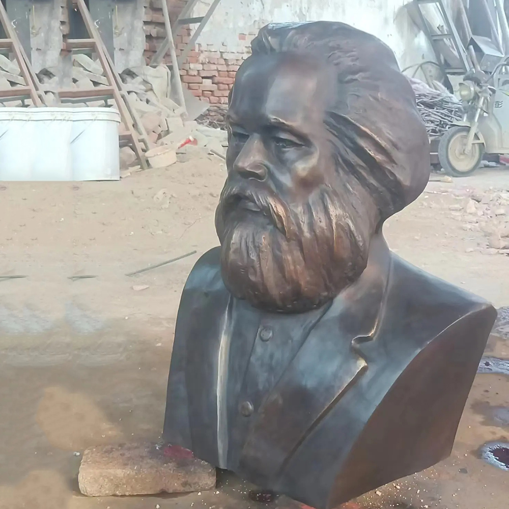 Karl Marx Bronze Busto portrait sculpture