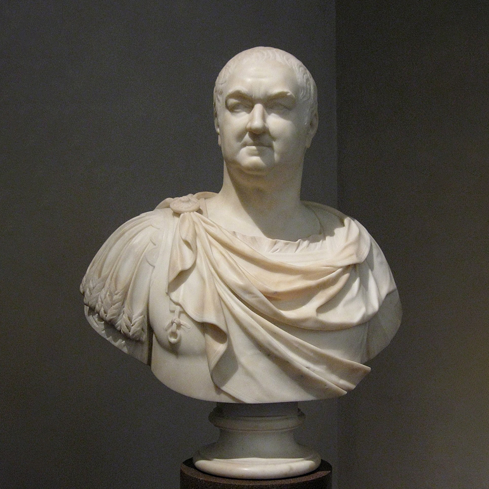 Marble Karl Theodor Bust with Roman Drapery
