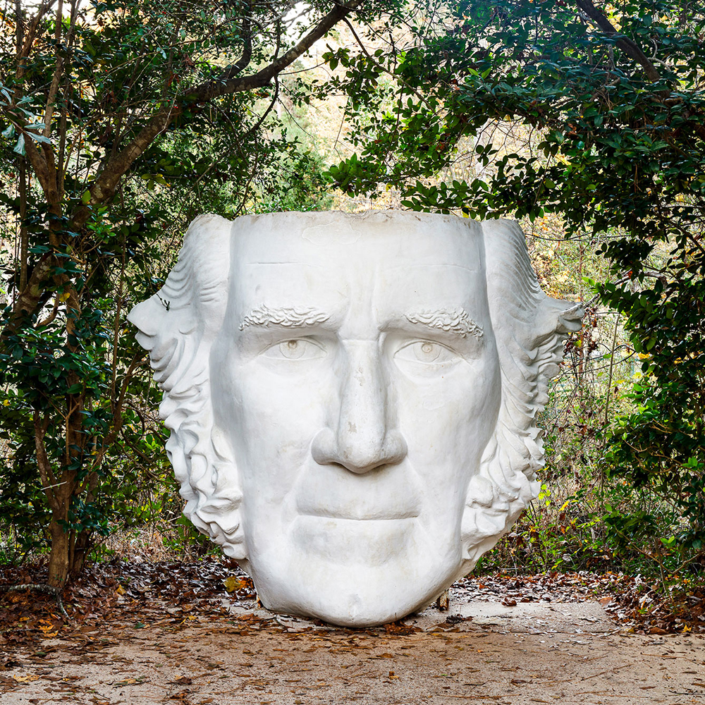 Sam-Houston-statue-head-displayed-in-Huntsville