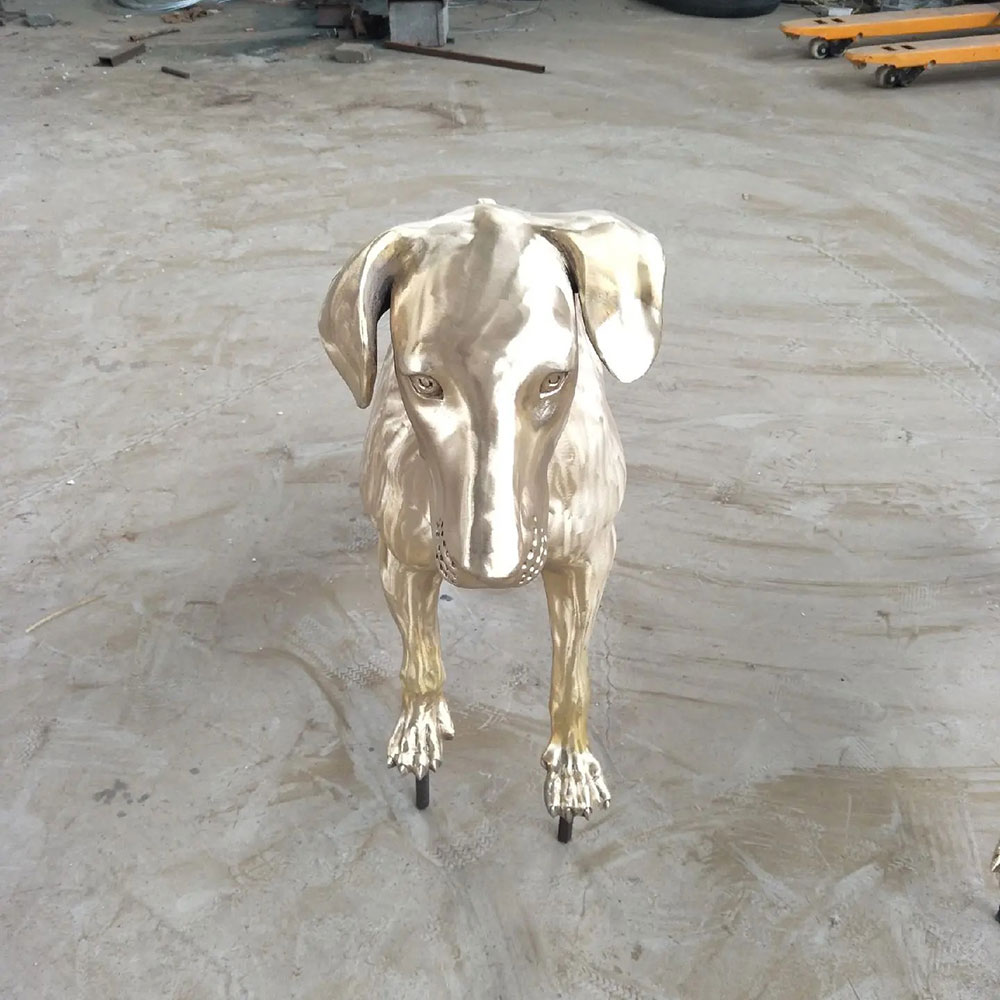 Unfinished Bronze Doberman Yard Statue